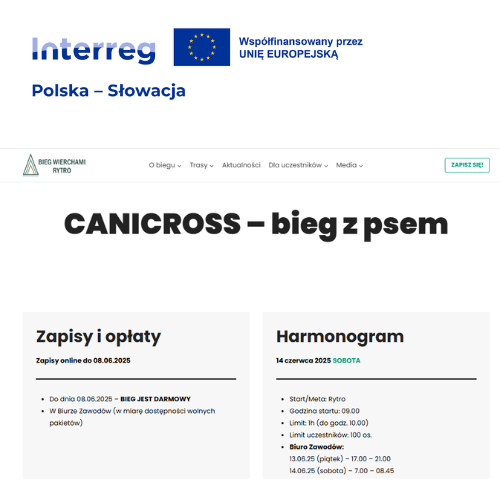 ZAPROSZENIE do udziału w biegu przełajowym z psami na dystansie 5 km „CANICROSS”